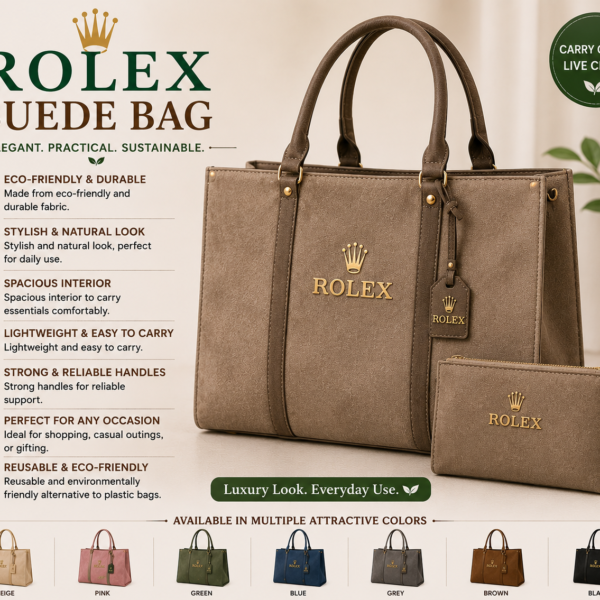 Rolex Suede Bag
