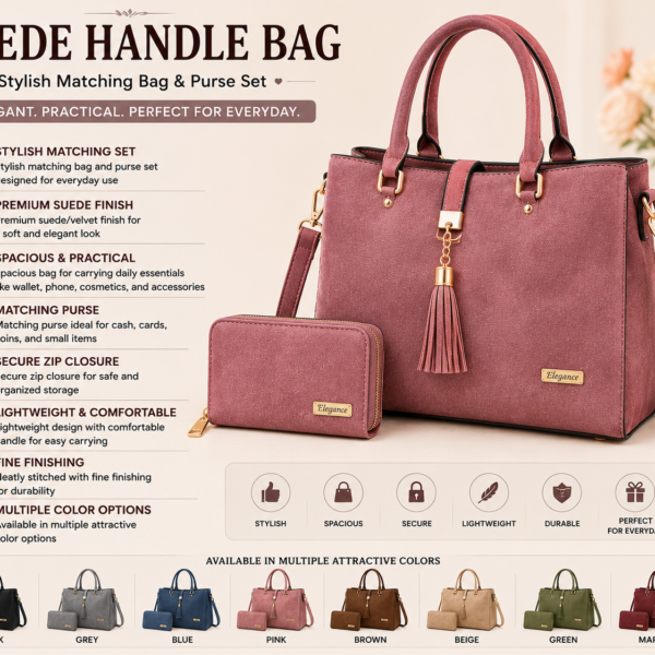 Suede Handle Bag